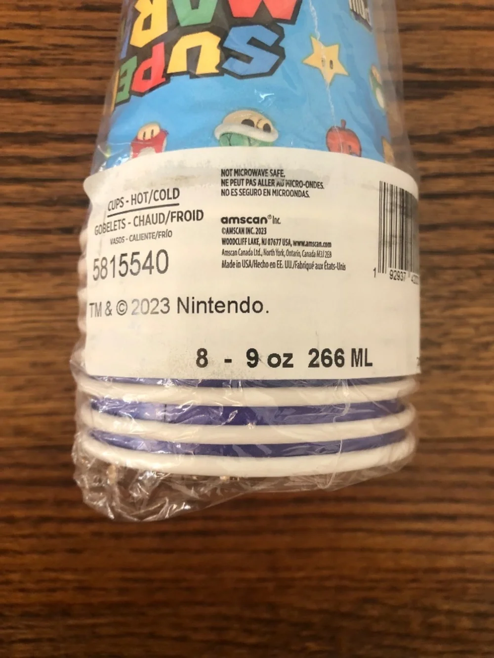 NWT Super Mario Birthday Party Items, 5 piece lot
